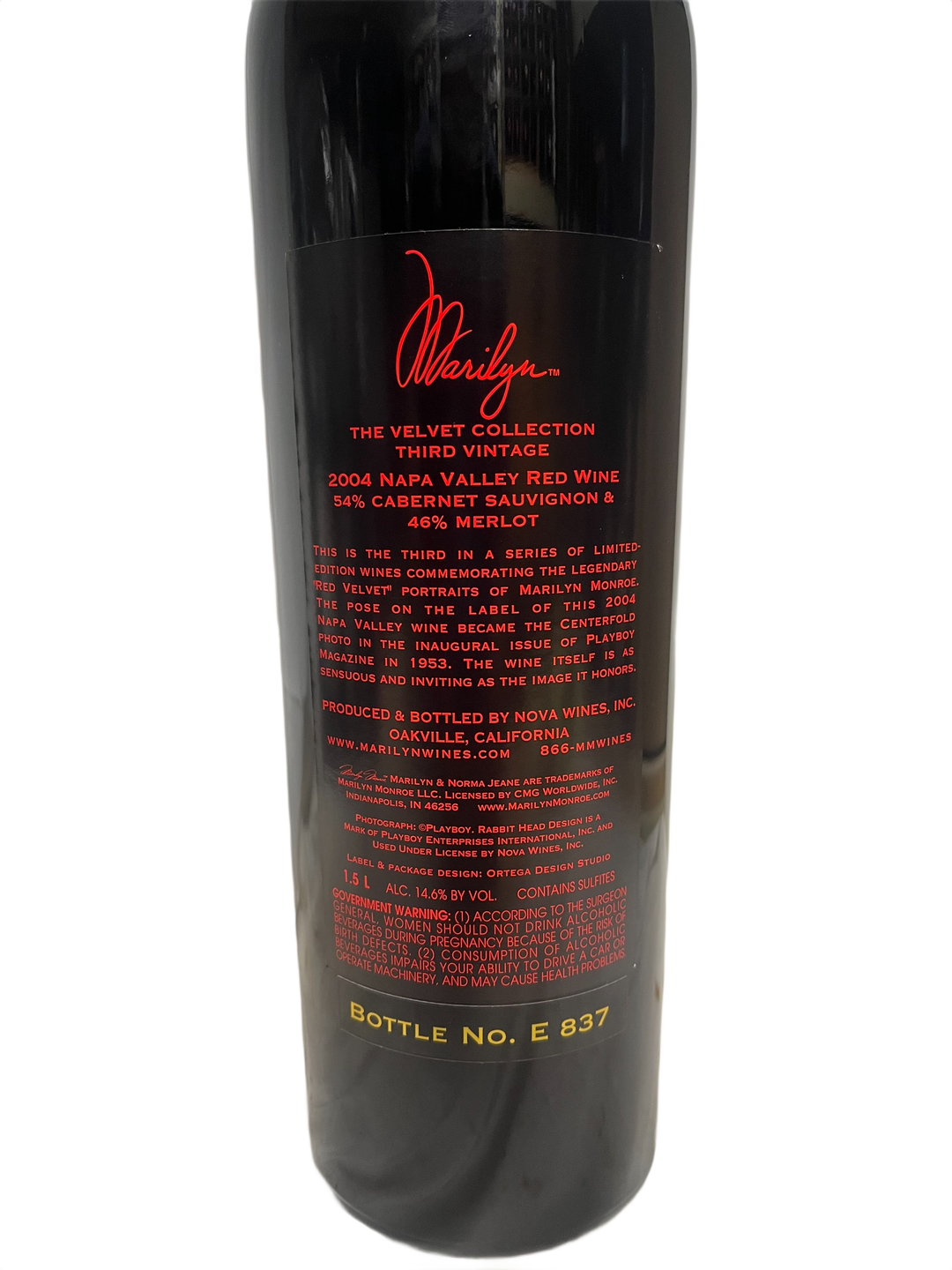 2004 Marilyn Merlot Napa Valley Velvet Collection Merlot - Scratch and Dent