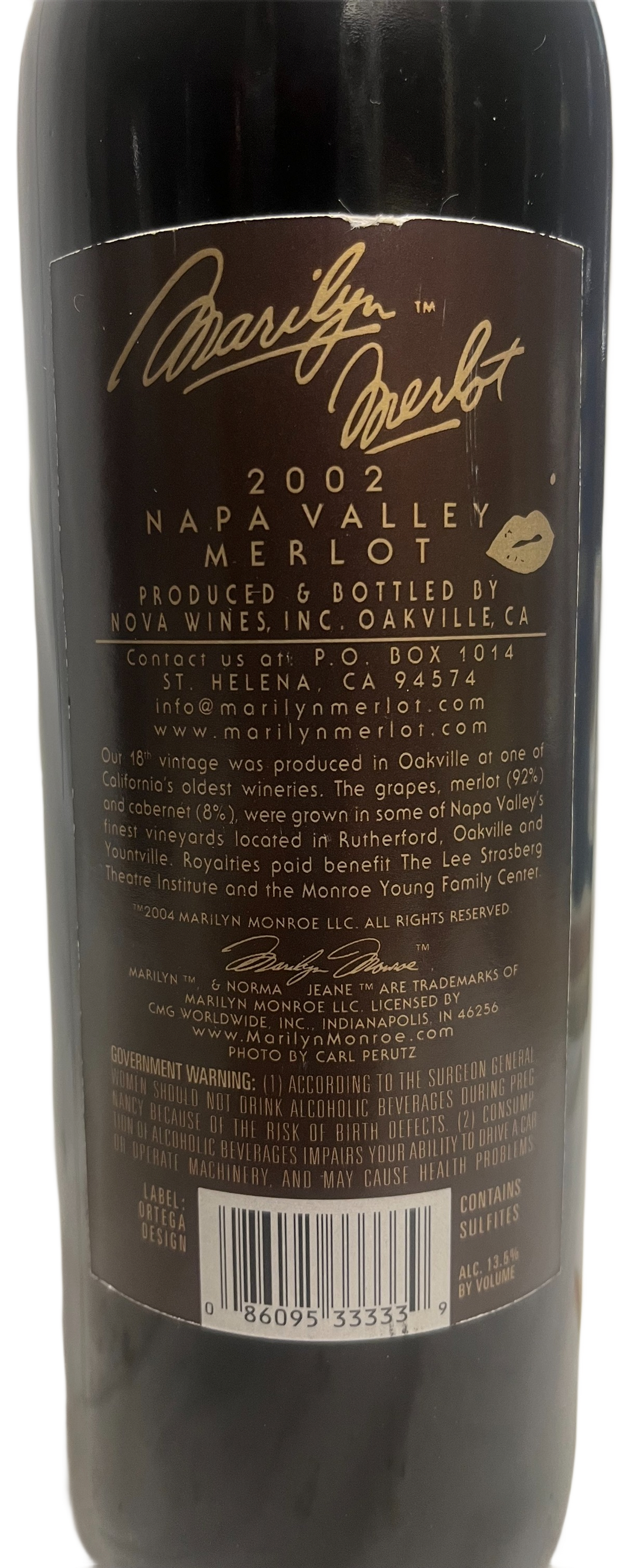 2002 Marilyn Merlot Napa Valley Merlot - Scratch and Dent