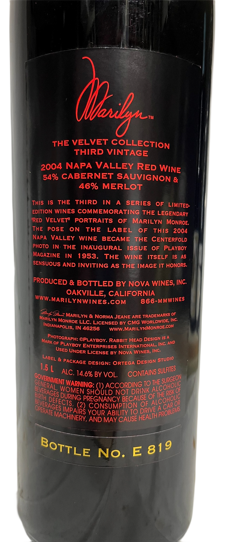 2004 Marilyn Merlot Napa Valley Velvet Collection Merlot - Scratch and Dent