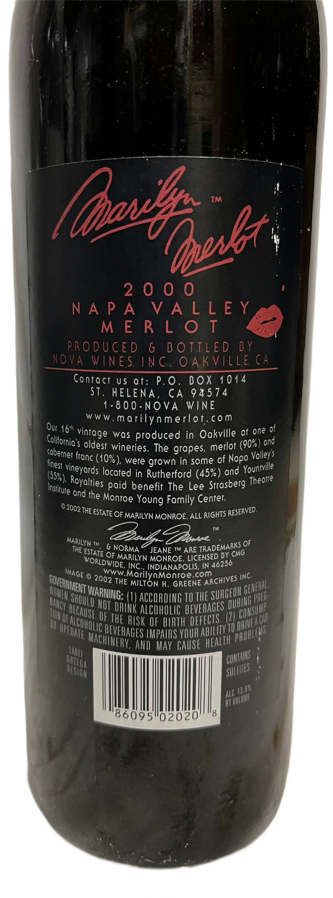 2000 Marilyn Merlot Napa Valley Merlot - Scratch and Dent