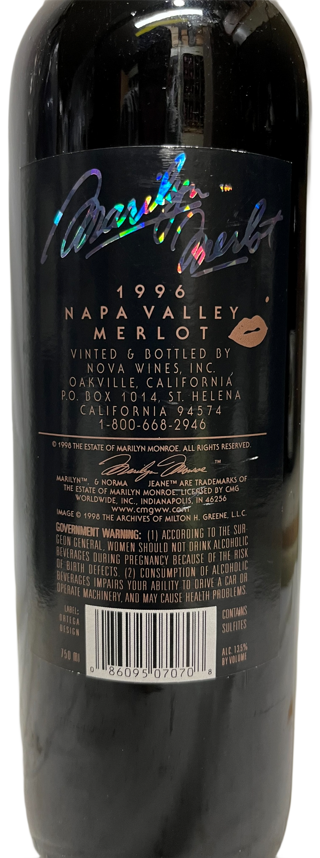 1996 Marilyn Merlot Napa Valley Merlot - Scratch and Dent