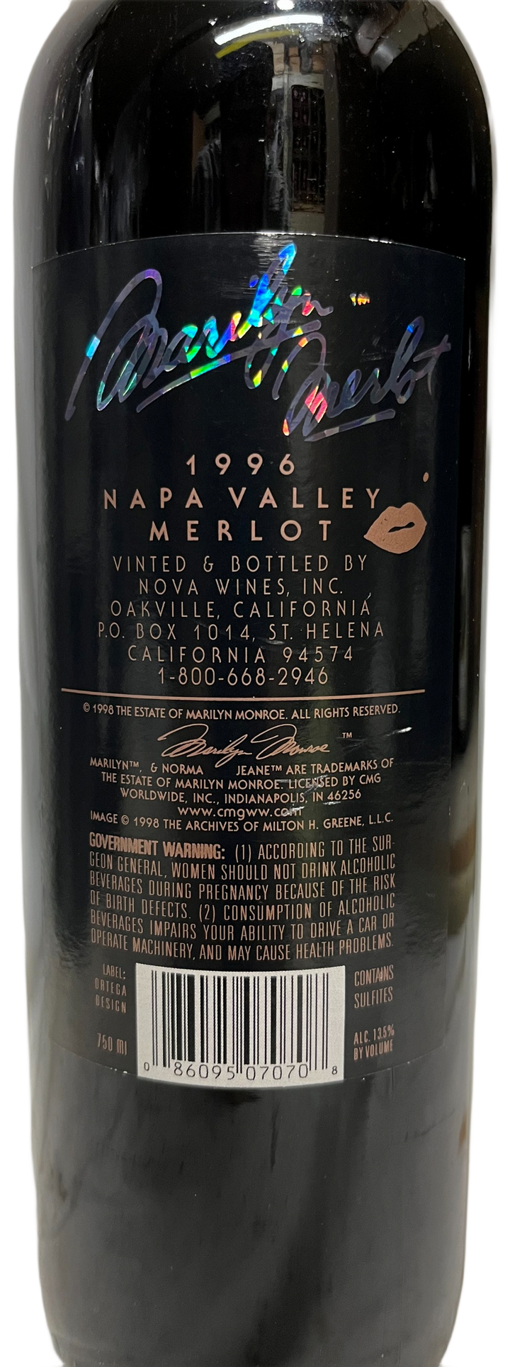 1996 Marilyn Merlot Napa Valley Merlot - Scratch and Dent