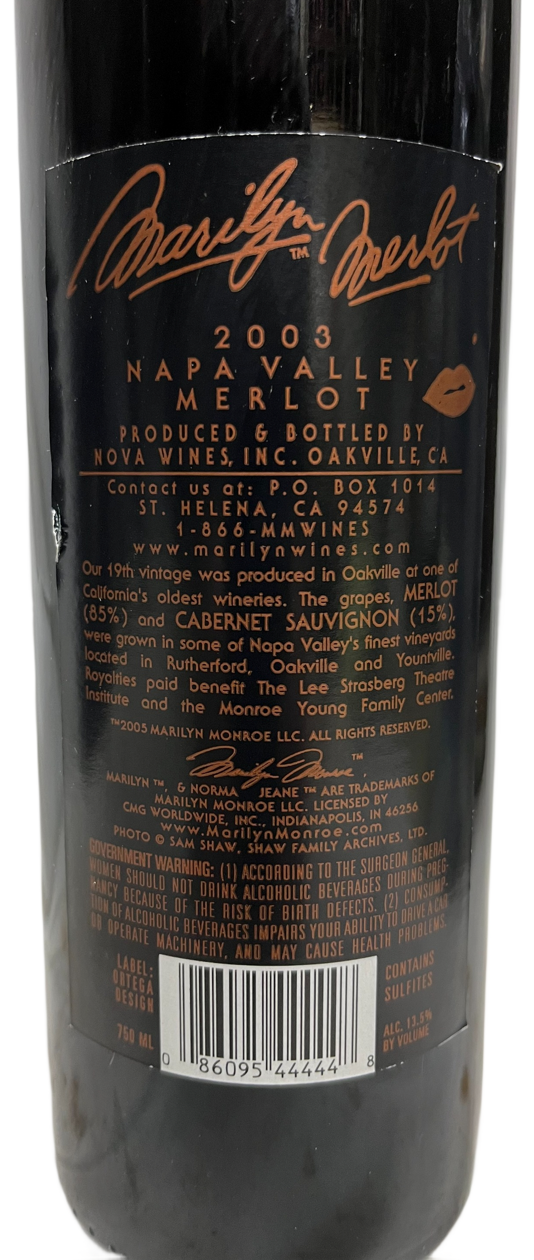 2003 Marilyn Merlot Napa Valley Merlot - Scratch and Dent
