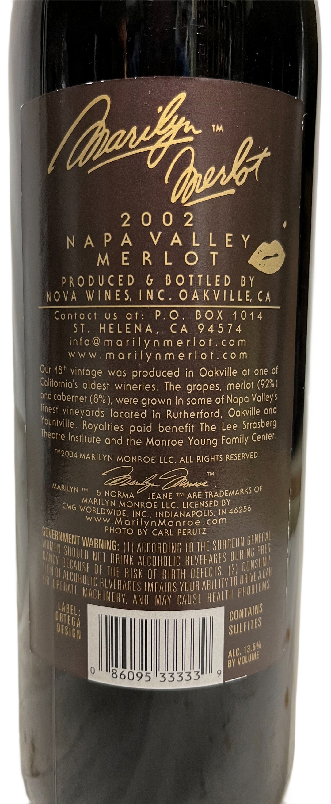 2002 Marilyn Merlot Napa Valley Merlot - Scratch and Dent