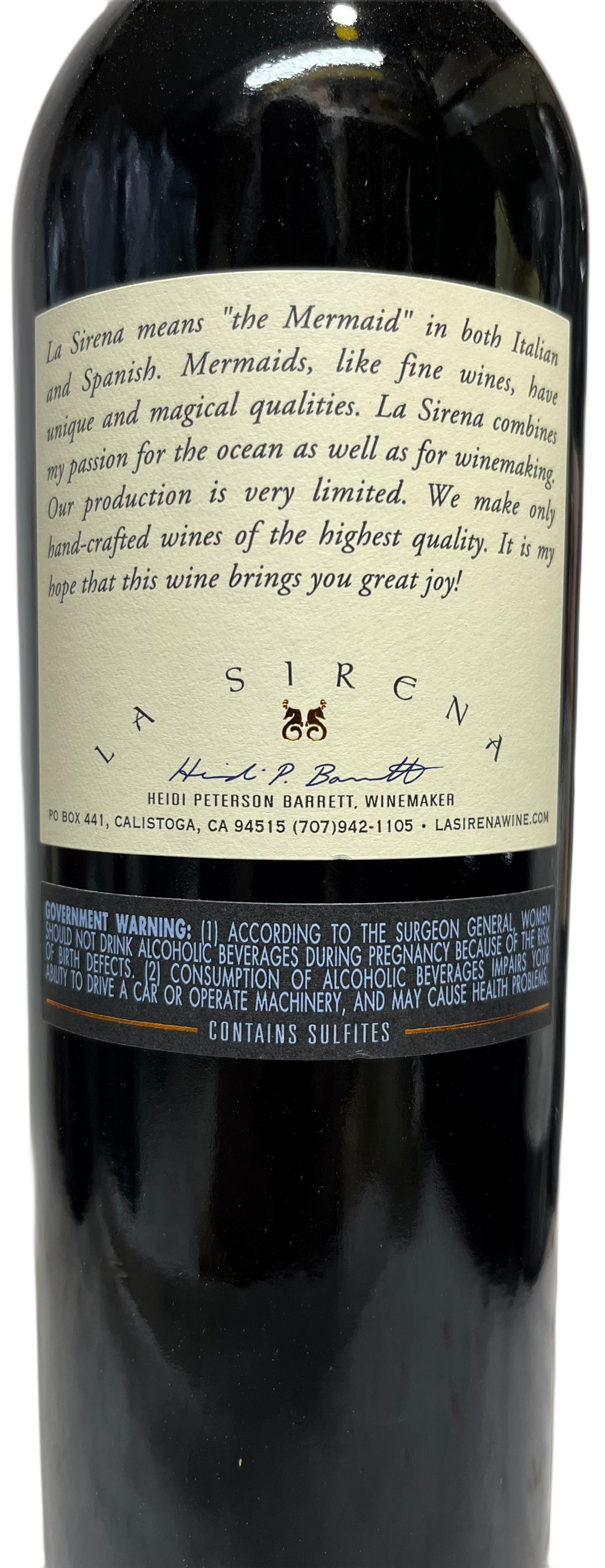 1996 La Sirena Napa Valley Cabernet